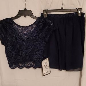 2 piece formal dress